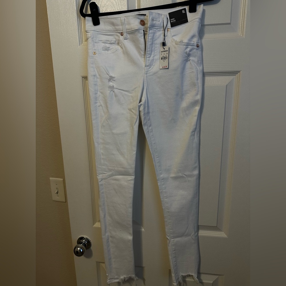 Express Women's Light Denim Skinny Jeans